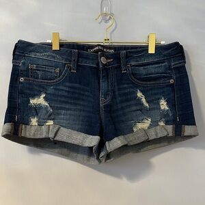 Express denim cuff shorts size 4